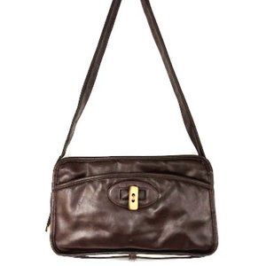 Chas. T. Wilt Co. Vintage Mens Brown Leather Bag